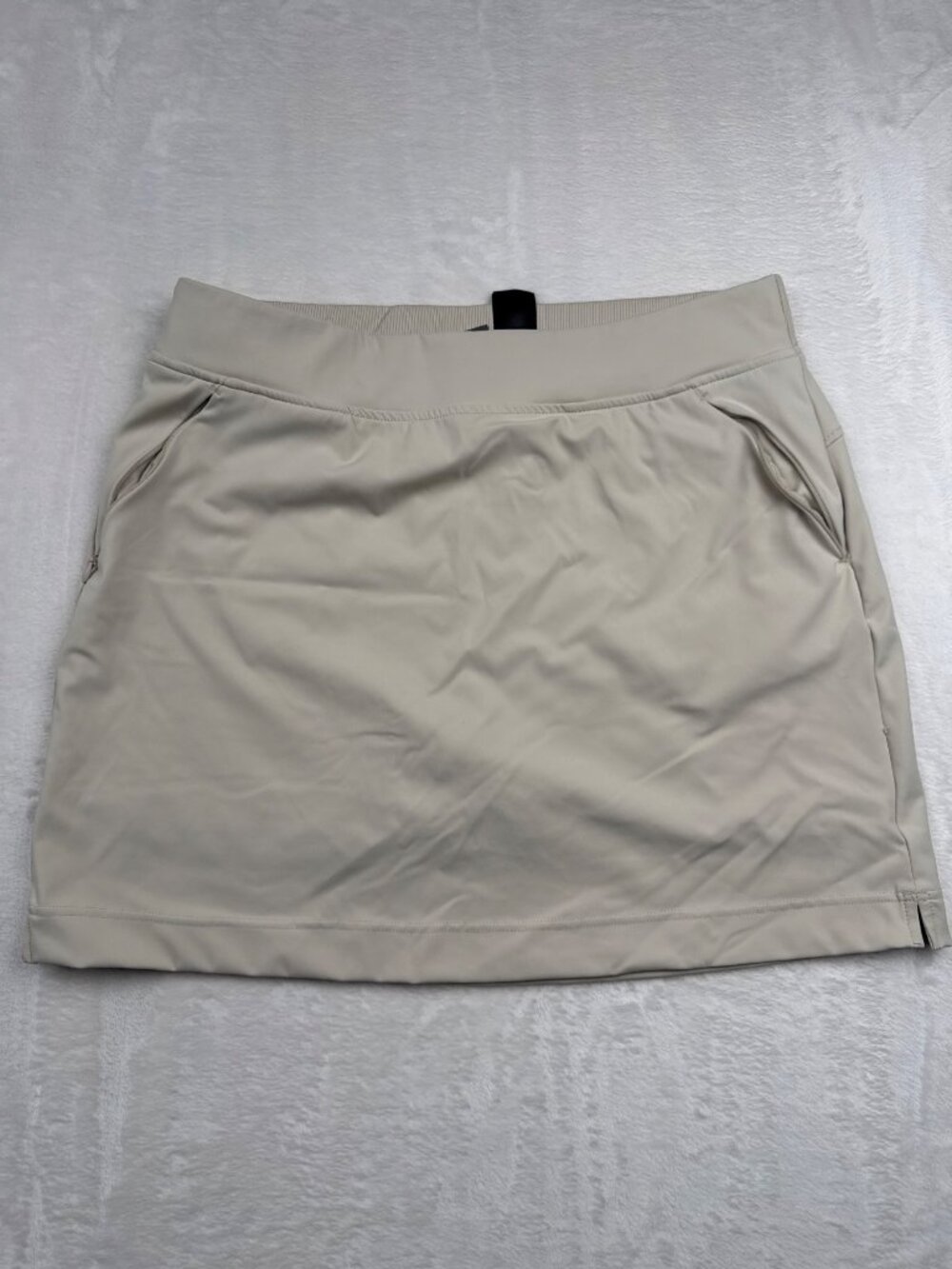 32 Degrees Beige Athletic Skort With Elastic Waistband & Side Pockets Size L